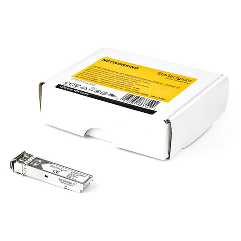 StarTech.com Módulo Transceptor SFP Compatible con el Modelo CTP-SFP-1GE-SX de Juniper - 1000BASE-SX - Fibra multimodo (MMF) de 1GbE - SFP Ethernet Gigabit 1GbE - LC - 550m - 850nm - DDM - Imagen 5