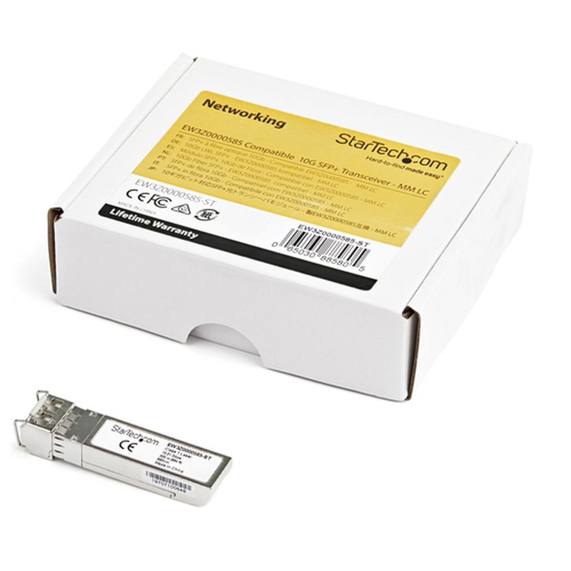 StarTech.com Módulo Transceptor SFP+ Compatible con el Modelo EW3Z0000585 de Citrix - 10GBASE-SR - Fibra Multimodo (MMF) de 10GbE - SFP+ Ethernet Gigabit 10Gb - LC - 300m - 850nm - DDM StarTech.com Módulo Transceptor SFP+ Compatible con el Modelo EW3Z0000585 de Citrix - 10GBASE-SR - Fibra Multimodo (MMF) de 10GbE - SFP+ Ethernet Gigabit 10Gb - LC - 300m - 850nm - DDM - Imagen 3