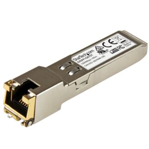 StarTech.com Módulo Transceptor SFP Compatible con el Modelo EX-SFP-1GE-T - 1000BASE-T de Juniper - SFP a RJ45 Cat6 / Cat5e - SFP Ethernet Gigabit de 1Gb - RJ45 - 100m
