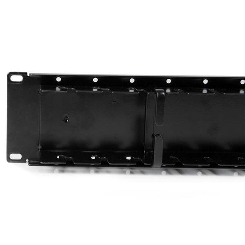 StarTech.com Panel de Gestión Horizontal de Cables de 2U para Rack - Guíacables de 2 Lados con Anillas y Canaleta StarTech.com Panel de Gestión Horizontal de Cables de 2U para Rack - Guíacables de 2 Lados con Anillas y Canaleta - Imagen 4