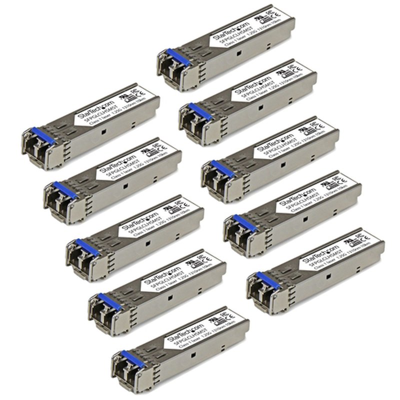 StarTech.com Paquete de 10 Módulos SFP Compatibles con Cisco GLC-LH-SM - 1000BASE-LX/LH - Fibra Monomodo 1GbE - SFP Ethernet Gigabit 1Gb - LC - 10km - Cisco Firepower/ASR920/IE2000 DDM - Imagen 6
