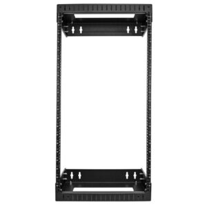 StarTech.com Rack 21U de Montaje en Pared 19" - Armario Rack de Servidores Abierto de 2 Columnas de Profundidad Ajustable 12 a 20"(30,5cm a 50,8cm) - Tuercas/Tornillos Jaula