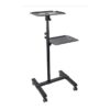 StarTech.com Soporte Móvil para Proyector y Ordenador Portátil - Carrito de Servicio Pesado para Proyector (2 Estantes) - de Altura Ajustable para Presentaciones - con Ruedas Bloqueables
