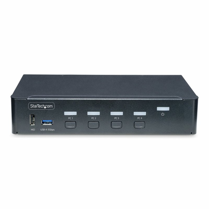 StarTech.com Switch KVM de 4 Puertos DisplayPort para Un Monitor - 4K 60Hz - Hub Ladrón de 6 Puertos USB - TAA - DisplayPort 1.2 - Independiente del Sistema - TAA - Imagen 3