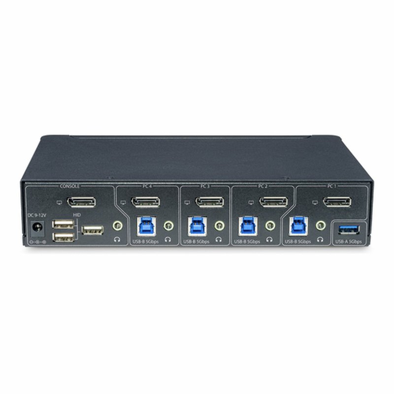 StarTech.com Switch KVM de 4 Puertos DisplayPort para Un Monitor - 4K 60Hz - Hub Ladrón de 6 Puertos USB - TAA - DisplayPort 1.2 - Independiente del Sistema - TAA - Imagen 4