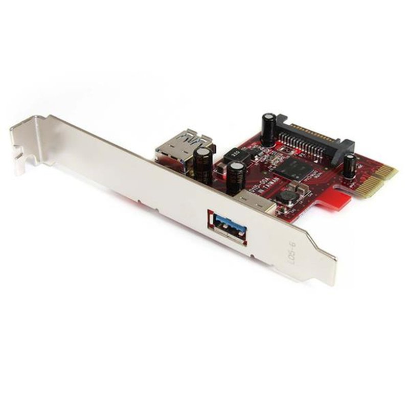 StarTech.com Tarjeta Adaptador PCI Express PCI-E USB 3.0 SuperSpeed de 2 Puertos con UASP - 1 Interno - 1 Externo StarTech.com Tarjeta Adaptador PCI Express PCI-E USB 3.0 SuperSpeed de 2 Puertos con UASP - 1 Interno - 1 Externo