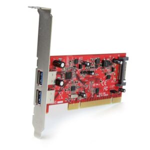 StarTech.com Tarjeta Adaptador PCI USB 3.0 SuperSpeed de 2 puertos - Hub Concentrador Interno