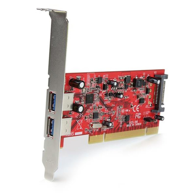 StarTech.com Tarjeta Adaptador PCI USB 3.0 SuperSpeed de 2 puertos - Hub Concentrador Interno - Imagen 2