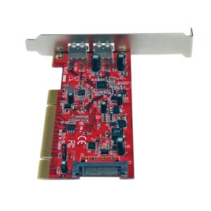 StarTech.com Tarjeta Adaptador PCI USB 3.0 SuperSpeed de 2 puertos - Hub Concentrador Interno