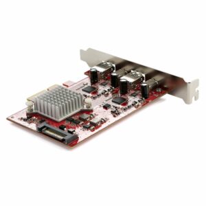 StarTech.com Tarjeta PCIe de 4 Puertos USB - Tarjeta de Expansión PCI Express USB de 10Gbps con 2 Controladores - 2 Puertos USB-C y 2 Puertos USB-A (USB 3.2 Gen 2) - Tarjeta PCI-e USB/USB-C