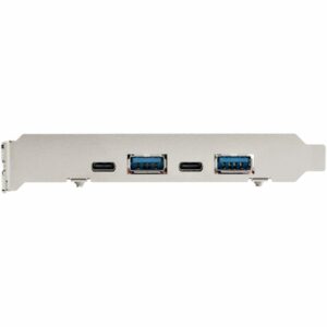StarTech.com Tarjeta PCIe de 4 Puertos USB - Tarjeta de Expansión PCI Express USB de 10Gbps con 2 Controladores - 2 Puertos USB-C y 2 Puertos USB-A (USB 3.2 Gen 2) - Tarjeta PCI-e USB/USB-C
