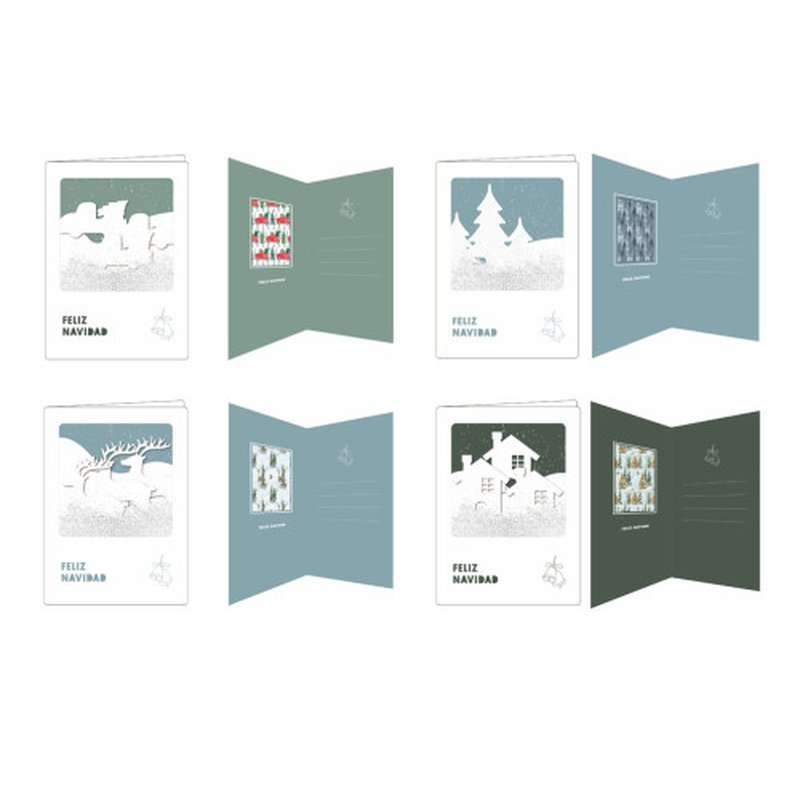 TARJETA NAVIDAD CON RELIEVE BISMARK 331679 | PACK 24 UNIDADES