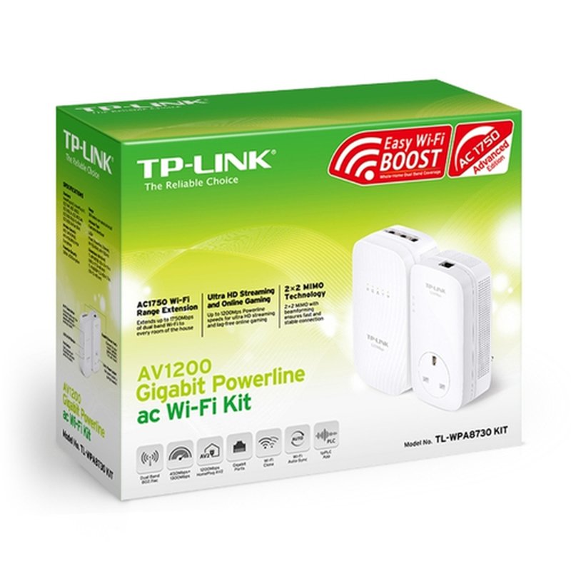 TP-Link TL-WPA8730 KIT adaptador de red PowerLine 1750 Mbit/s Ethernet Wifi Blanco 2 pieza(s) TP-Link TL-WPA8730 KIT adaptador de red PowerLine 1750 Mbit/s Ethernet Wifi Blanco 2 pieza(s) - Imagen 3