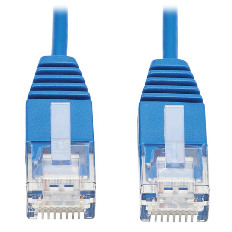 Tripp Lite N200-UR03-BL Cable Ethernet UTP Ultra Delgado Moldeado Cat6 Gigabit (RJ45 M/M), Azul, 0.91 m [3 pies]