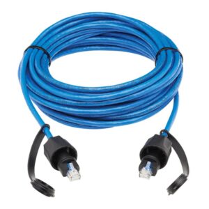 Tripp Lite N200P-033BL-IND Cable Ethernet (UTP) Cat6 Industrial, RJ45 M/M, 100W PoE, CMR-LP, IP68, Azul, 10 m [33 pies]