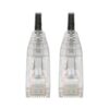 Tripp Lite N201-S01-BK Cable Ethernet (UTP) Patch Delgado Moldeado Snagless Cat6 Gigabit (RJ45 M/M), Negro, 30.5 cm [1 pie]