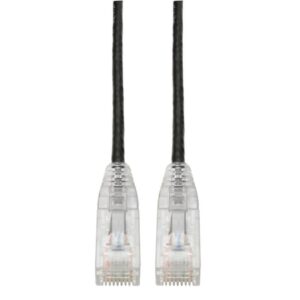 Tripp Lite N201-S6N-BK Cable Ethernet (UTP) Patch Delgado Moldeado Snagless Cat6 Gigabit (RJ45 M/M), Negro, 152 mm [6 Pulgadas]
