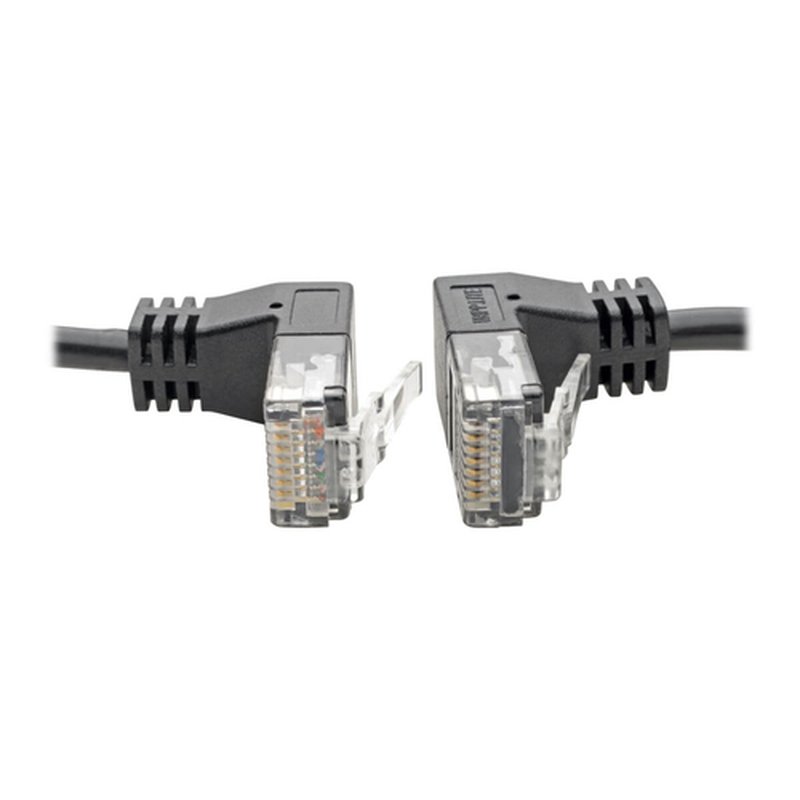 Tripp Lite N201-SR2-BK Cable Ethernet (UTP) Patch Delgado Moldeado Snagless Cat6 Gigabit (RJ45 M/M) en Ángulo Recto, Negro, de 61 cm [2 pies] - Imagen 3