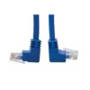 Tripp Lite N204-003-BL-UD Cable Ethernet (UTP) Moldeado Cat6 Gigabit en Ángulo hacia Arriba / Abajo (RJ45 en Ángulo hacia Arriba M a RJ45 en Ángulo hacia Abajo M), Azul, 0.91 m [3 pies]