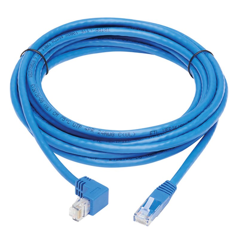 Tripp Lite N204-015-BL-DN Cable Ethernet (UTP) Moldeado Cat6 Gigabit en Ángulo hacia Abajo (RJ45 M en Ángulo Recto hacia Abajo a RJ45 M), Azul, 4.57 m [15 pies] - Imagen 2