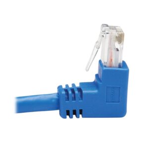 Tripp Lite N204-015-BL-DN Cable Ethernet (UTP) Moldeado Cat6 Gigabit en Ángulo hacia Abajo (RJ45 M en Ángulo Recto hacia Abajo a RJ45 M), Azul, 4.57 m [15 pies]