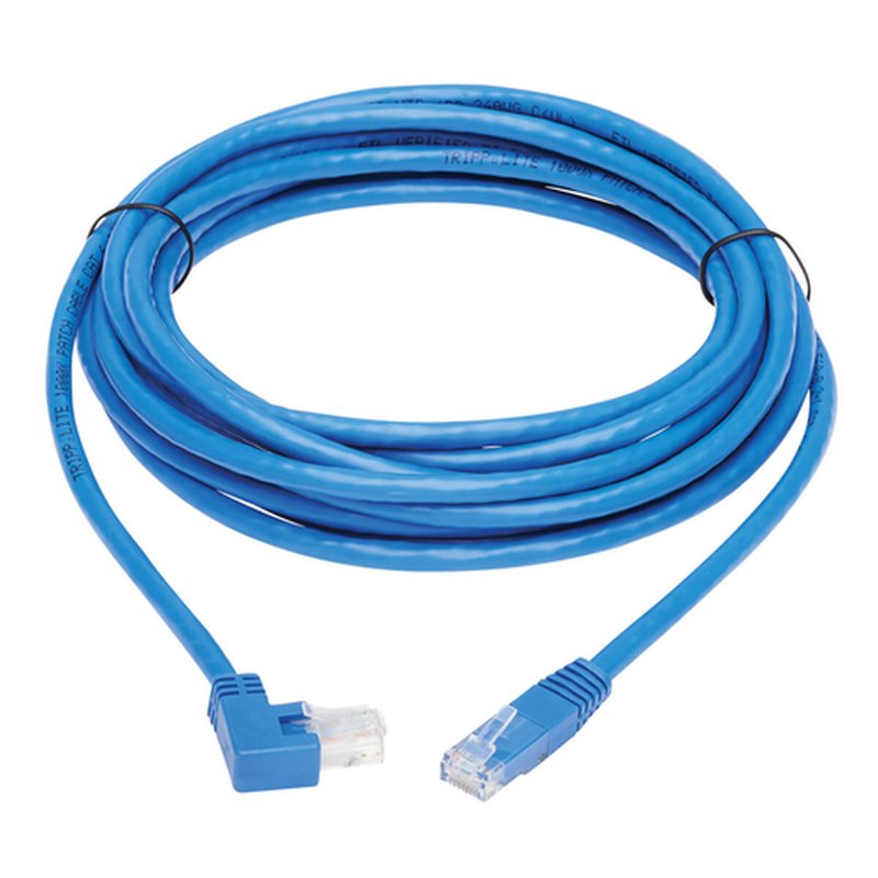 Tripp Lite N204-015-BL-RA Cable Ethernet (UTP) Moldeado Cat6 Gigabit en Ángulo a la Derecha (RJ45 M en Ángulo a la Derecha a RJ45 M), Azul, 4.57 m [15 pies] - Imagen 2