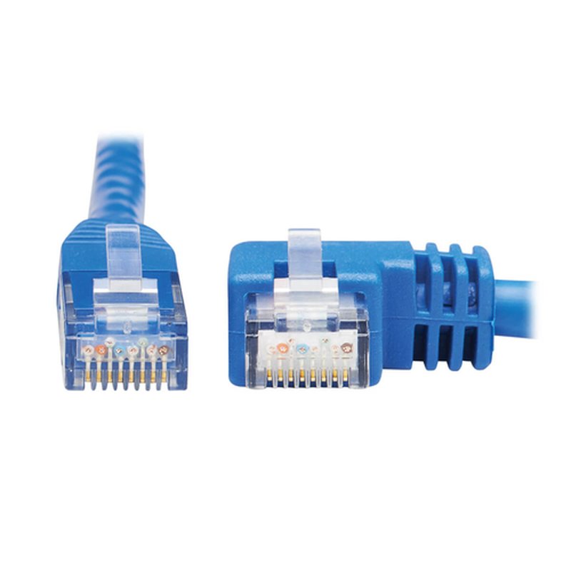 Tripp Lite N204-015-BL-RA Cable Ethernet (UTP) Moldeado Cat6 Gigabit en Ángulo a la Derecha (RJ45 M en Ángulo a la Derecha a RJ45 M), Azul, 4.57 m [15 pies] - Imagen 3
