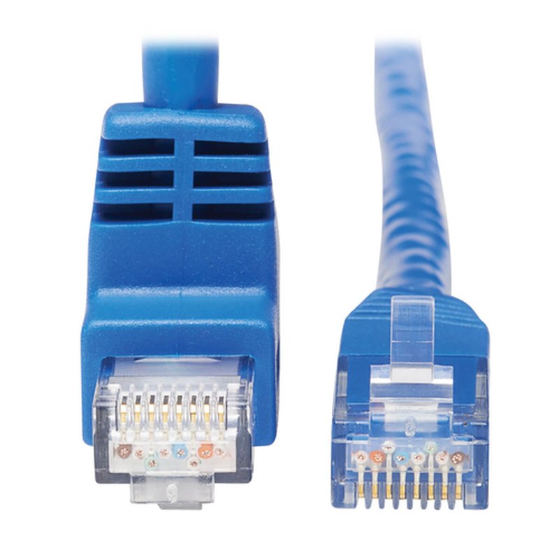 Tripp Lite N204-015-BL-UP Cable Ethernet (UTP) Moldeado Cat6 Gigabit en Ángulo hacia Arriba (RJ45 M en Ángulo Recto hacia Arriba a RJ45 M), Azul, 4.57 m [15 pies] - Imagen 3