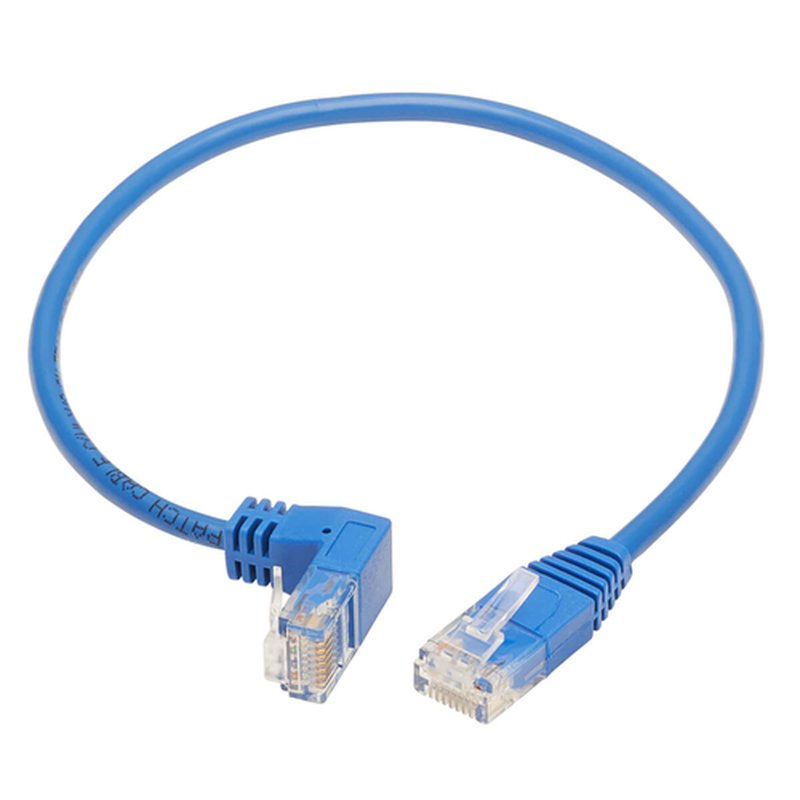 Tripp Lite N204-S01-BL-DN Cable Ethernet (UTP) Delgado Moldeado Cat6 Gigabit en Ángulo hacia Abajo (RJ45 en Ángulo Recto hacia Abajo M a RJ45 M), Azul, 30.5 cm [1 pie] - Imagen 3
