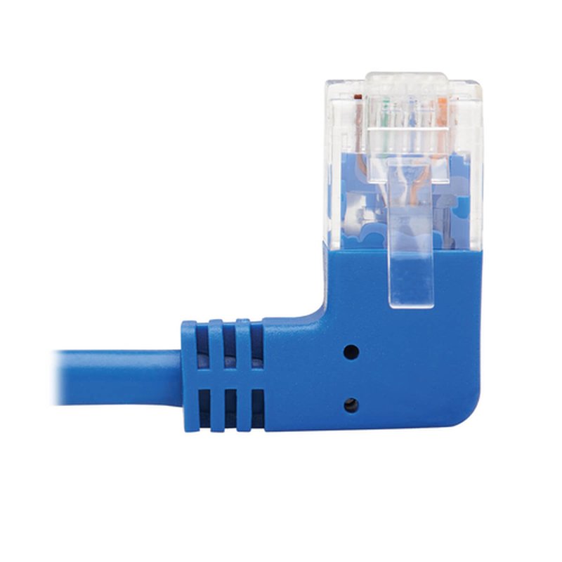 Tripp Lite N204-S03-BL-RA Cable Ethernet (UTP) Delgado Moldeado Cat6 Gigabit (RJ45 en Ángulo Recto M a RJ45 M), Azul, de 0.91 m [3 pies] - Imagen 4