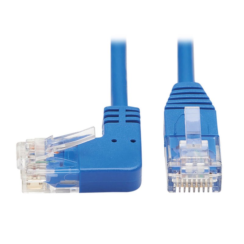 Tripp Lite N204-S10-BL-LA Cable Ethernet (UTP) Patch Delgado Moldeado Cat6 Gigabit en Ángulo a la Izquierda (RJ45 M en Ángulo a la Izquierda a RJ45 M), Azul, 3.05 m [10 pies]