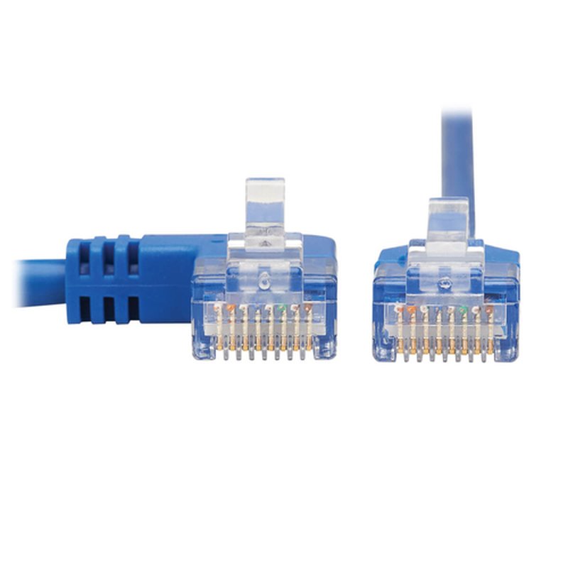 Tripp Lite N204-S10-BL-LA Cable Ethernet (UTP) Patch Delgado Moldeado Cat6 Gigabit en Ángulo a la Izquierda (RJ45 M en Ángulo a la Izquierda a RJ45 M), Azul, 3.05 m [10 pies] - Imagen 3