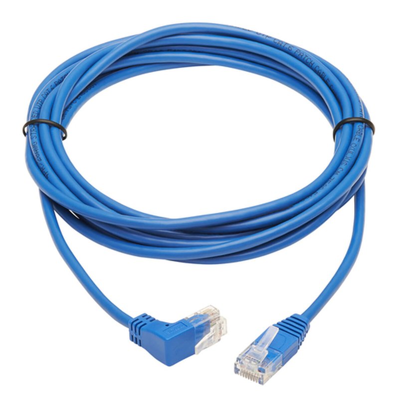Tripp Lite N204-S10-BL-UP Cable Ethernet (UTP) Patch Delgado Moldeado Cat6 Gigabit en Ángulo hacia Arriba (RJ45 M en Ángulo Recto hacia Arriba a RJ45 M), Azul, 3.05 m [10 pies] - Imagen 2