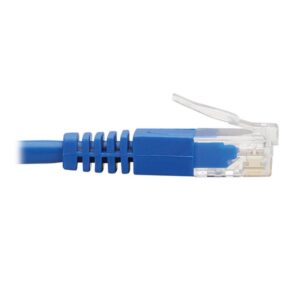 Tripp Lite N204-S15-BL-LA Cable Ethernet (UTP) Patch Delgado Moldeado Cat6 Gigabit en Ángulo a la Izquierda (RJ45 M en Ángulo a la Izquierda a RJ45 M), Azul, 4.57 m [15 pies]