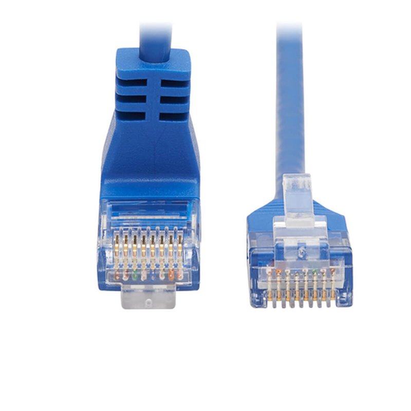 Tripp Lite N204-S20-BL-UP Cable Ethernet (UTP) Patch Delgado Moldeado Cat6 Gigabit en Ángulo hacia Arriba (RJ45 M en Ángulo Recto hacia Arriba a RJ45 M), Azul, 6.1 m [20 pies] - Imagen 2