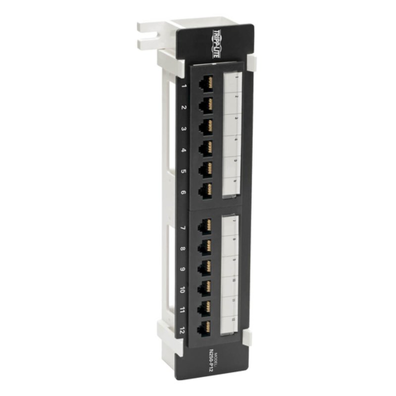 Tripp Lite N250-P12 Panel de Conexiones Cat6 de 12 Puertos para Instalación en Pared - Cumple con PoE+, 110 / Krone, 568A/B, RJ45 Ethernet Tripp Lite N250-P12 Panel de Conexiones Cat6 de 12 Puertos para Instalación en Pared - Cumple con PoE+, 110 / Krone, 568A/B, RJ45 Ethernet