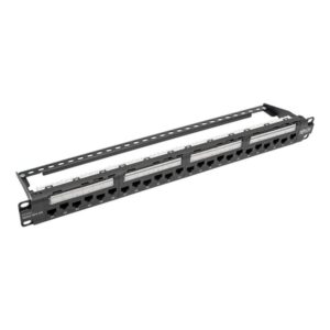 Tripp Lite N252-024-6A Panel de Conexiones de 24 Puertos Cat6a / Cat6 / Cat5e de 1U para Instalación en Rack con Barra para Administración de Cable, Herramienta de Compresión 110, RJ45