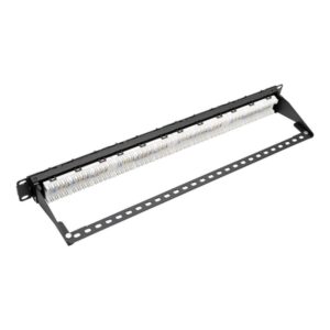 Tripp Lite N252-024-6A Panel de Conexiones de 24 Puertos Cat6a / Cat6 / Cat5e de 1U para Instalación en Rack con Barra para Administración de Cable, Herramienta de Compresión 110, RJ45