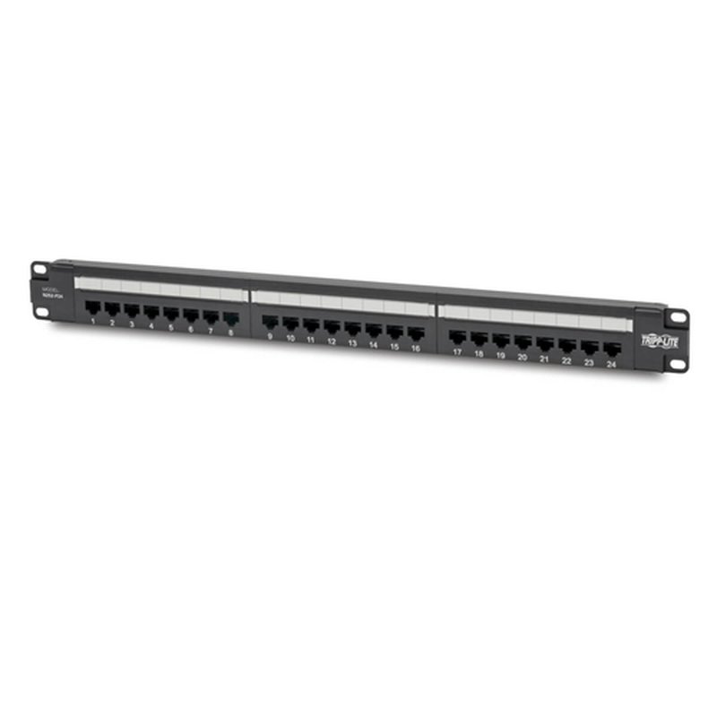 Tripp Lite N252-P24 Panel de Conexiones Cat6 de 24 Puertos – Cumple con PoE+, 110 / Krone, 568A/B, RJ45 Ethernet, Instalación en 1U de Rack Tripp Lite N252-P24 Panel de Conexiones Cat6 de 24 Puertos – Cumple con PoE+, 110 / Krone, 568A/B, RJ45 Ethernet, Instalación en 1U de Rack