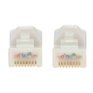 Tripp Lite N261AB-003-WH Cable Ethernet UTP Antibacteriano Snagless Certificado Cat6a 10G (RJ45 M/M), Blanco, 0.91 m [3 pies]