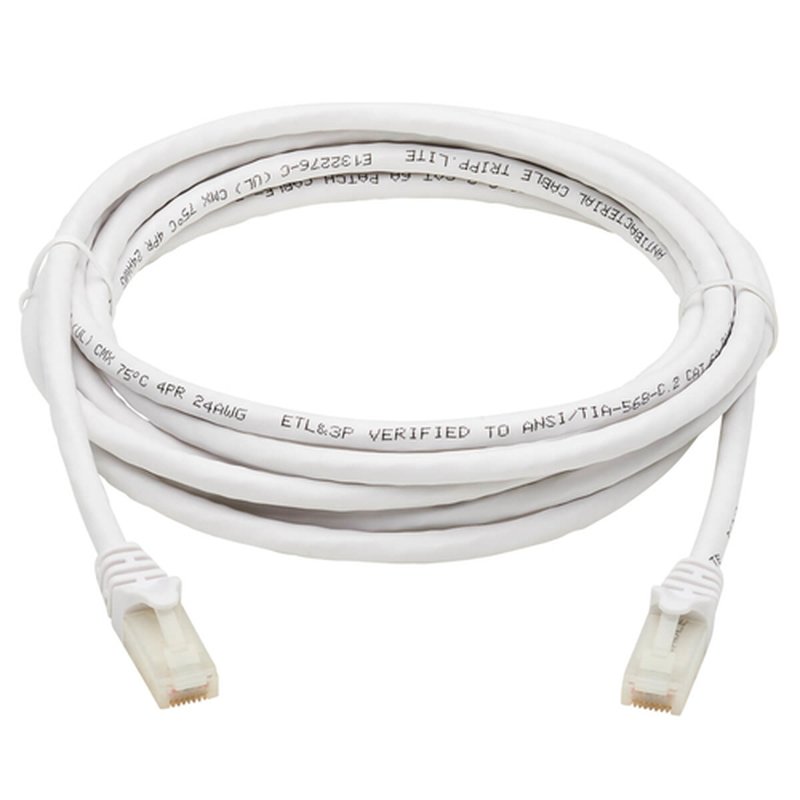 Tripp Lite N261AB-007-WH Cable Ethernet UTP Antibacteriano Snagless Certificado Cat6a 10G (RJ45 M/M), Blanco, 2.13 m [7 pies] - Imagen 3