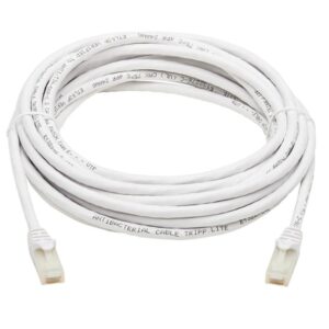 Tripp Lite N261AB-025-WH Cable Ethernet UTP Antibacteriano Snagless Certificado Cat6a 10G (RJ45 M/M), Blanco, 7.62 m [25 pies]