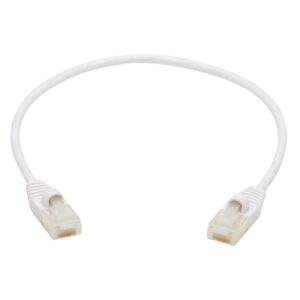 Tripp Lite N261AB-S01-WH Cable Ethernet UTP Delgado Antibacteriano Snagless Certificado Cat6a 10G (RJ45 M/M), Blanco, 30.5 cm [1 pie]
