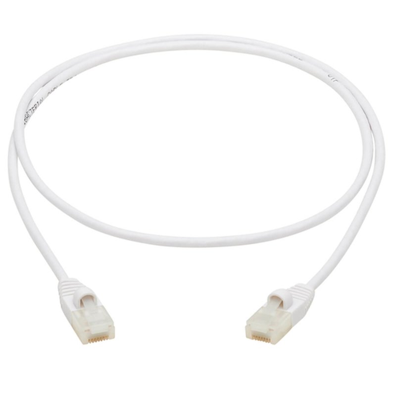 Tripp Lite N261AB-S02-WH Cable Ethernet UTP Delgado Antibacteriano Snagless Certificado Cat6a 10G (RJ45 M/M), Blanco, 61 cm [2 pies] - Imagen 3