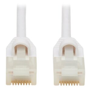 Tripp Lite N261AB-S06-WH Cable Ethernet UTP Delgado Antibacteriano Snagless Certificado Cat6a 10G (RJ45 M/M), Blanco, 1.83 m [6 pies]