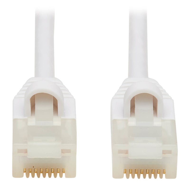 Tripp Lite N261AB-S06-WH Cable Ethernet UTP Delgado Antibacteriano Snagless Certificado Cat6a 10G (RJ45 M/M), Blanco, 1.83 m [6 pies]