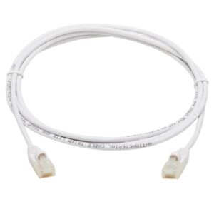Tripp Lite N261AB-S07-WH Cable Ethernet UTP Delgado Antibacteriano Snagless Certificado Cat6a 10G (RJ45 M/M), Blanco, 2.13 m [7 pies]