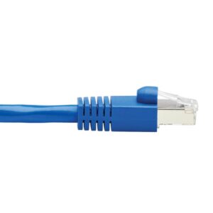 Tripp Lite N261P-006-BL Cable Ethernet F/UTP Patch Snagless Certificado 10G Cat6a (RJ45 M/M), PoE, CMR-LP, Azul, 1.83 m [6 pies]