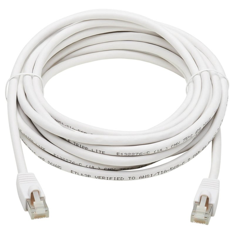 Tripp Lite N262AB-025-WH Cable Ethernet S/FTP Antibacteriano Snagless Certificado Cat6a 10G (RJ45 M/M), PoE, Blanco, 7.62 m [25 pies] - Imagen 3