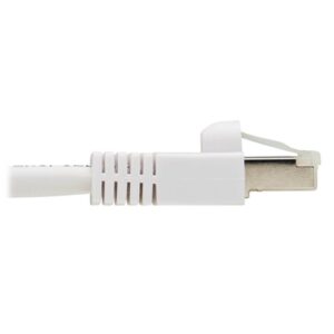 Tripp Lite N262AB-025-WH Cable Ethernet S/FTP Antibacteriano Snagless Certificado Cat6a 10G (RJ45 M/M), PoE, Blanco, 7.62 m [25 pies]